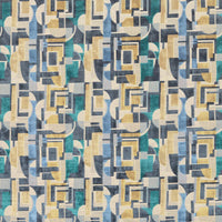 Osborne & Little Bovolo Navy / Linen Fabric F7995-02