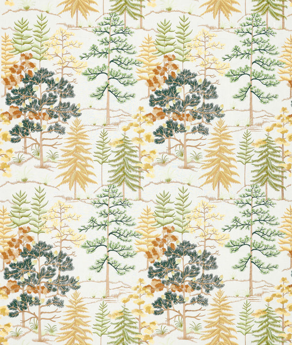 Osborne & Little Vana Leaf / Gold Fabric F8020-01