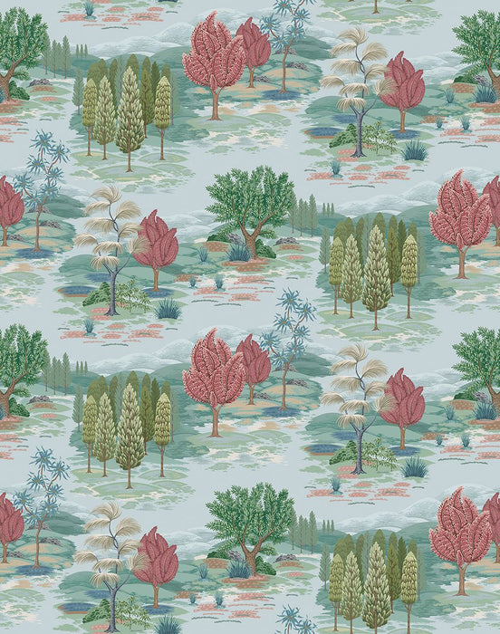 Osborne & Little Monteverde Aqua / Blush Fabric F8021-03
