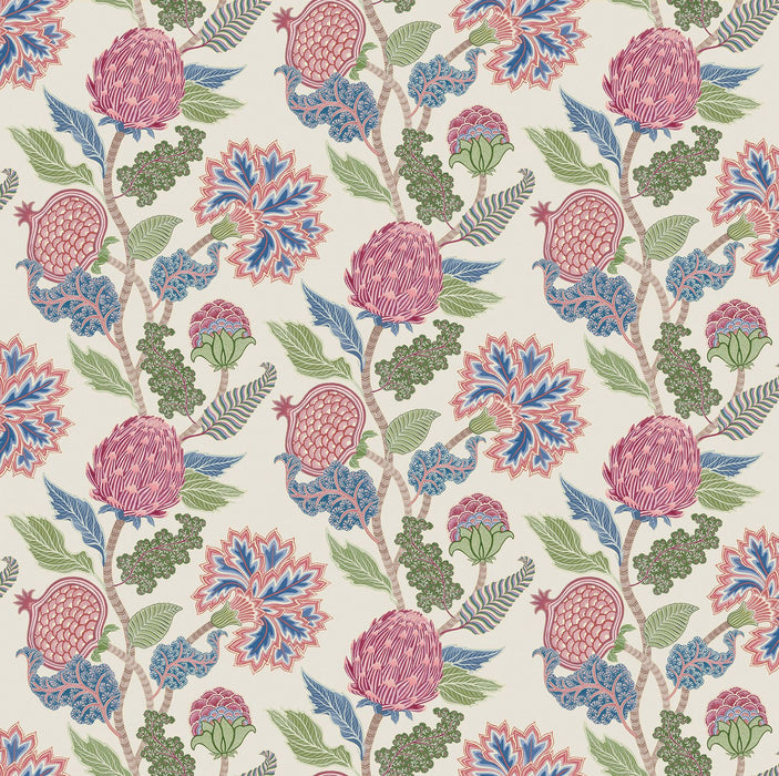 Osborne & Little Cynara Raspberry / Cobalt Fabric F8022-05