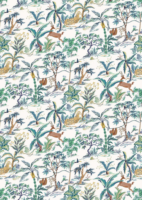 Osborne & Little Salento Petrol / Teal Fabric F8024-03