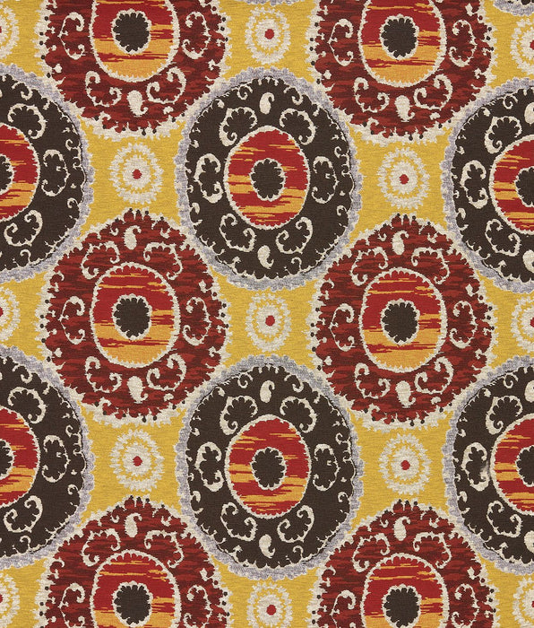 Osborne & Little Timour Charcoal / Brick Fabric Sample F8025-01