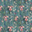 Osborne & Little Trailing Orchid Velvet Teal / Pink Fabric F8026-02