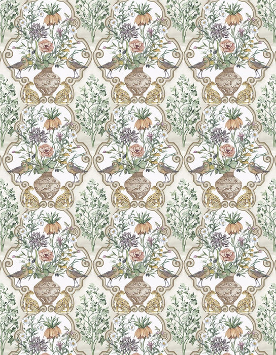 Osborne & Little Sundara Linen / Coral Fabric F8027-03