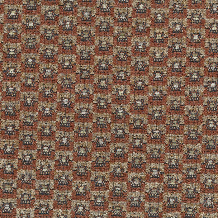Osborne & Little Amoroso Terracotta / Denim Fabric F8062-02