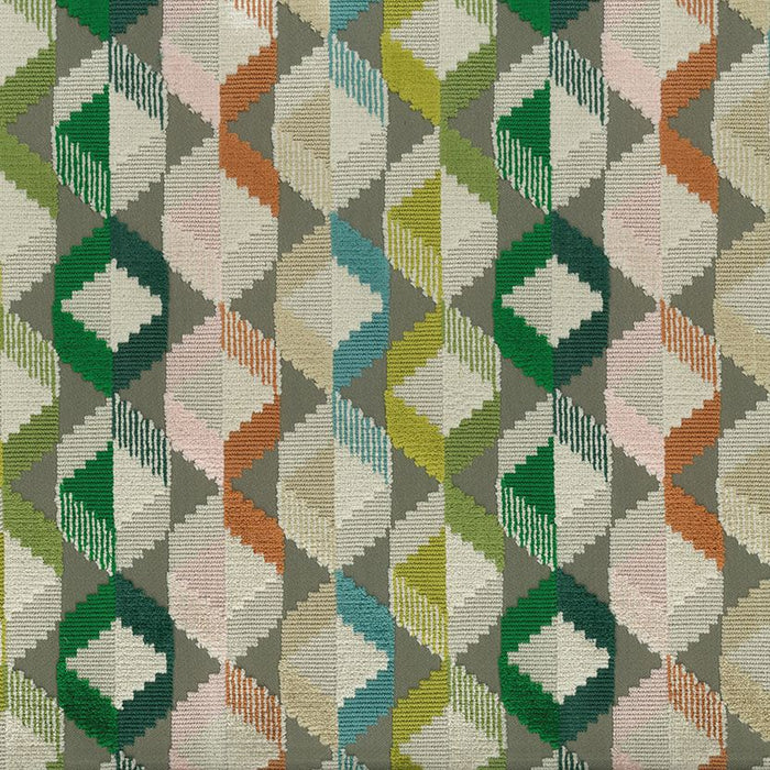 Osborne & Little Freya Emerald / Chartreuse Fabric Sample F8070-01