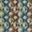 Osborne & Little Freya Brick / Teal Fabric F8070-02