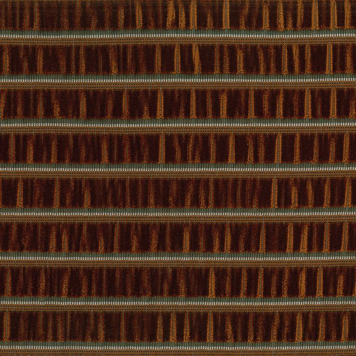 Osborne & Little Celesta Stripe Terracotta Fabric F8073-02