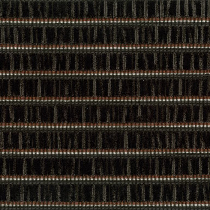 Osborne & Little Celesta Stripe Chocolate Fabric Sample F8073-06