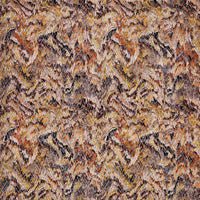Osborne & Little Eladoria Charcoal / Amber / Gold Fabric F8075-01