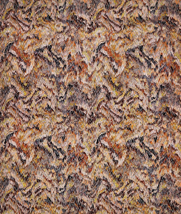 Osborne & Little Eladoria Charcoal / Amber / Gold Fabric Sample F8075-01