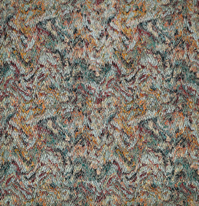 Osborne & Little Eladoria Aqua / Teal / Gold Fabric F8075-02