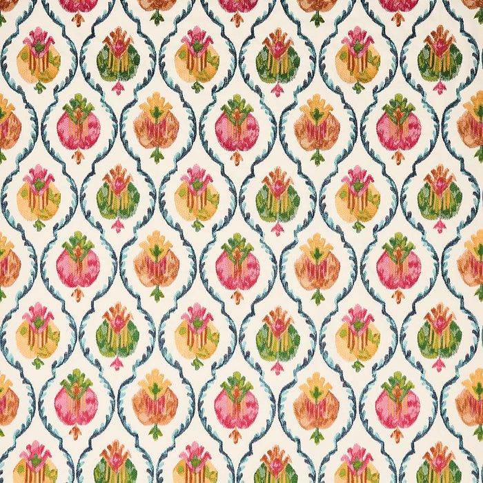 Osborne & Little Mysore Ivory / Multi Fabric F8080-01