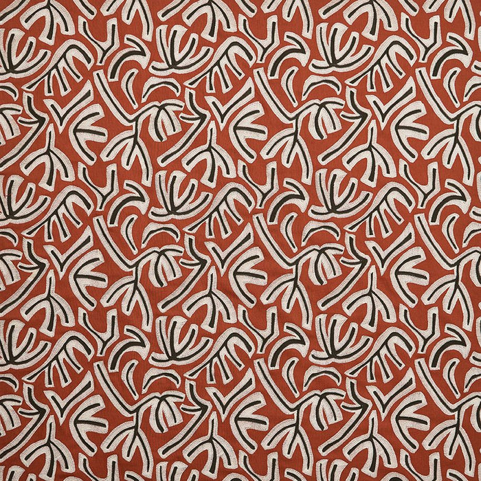 Osborne & Little Avila Terracotta / Charcoal Fabric F8083-03