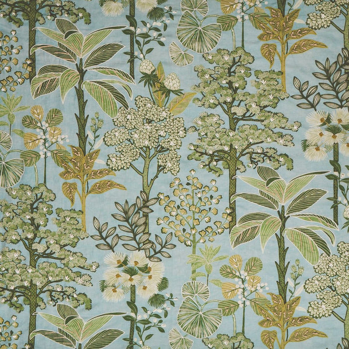 Osborne & Little Arboreta Sky / Leaf Fabric F8087-01