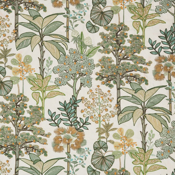 Osborne & Little Arboreta Ivory / Sage Fabric F8087-02