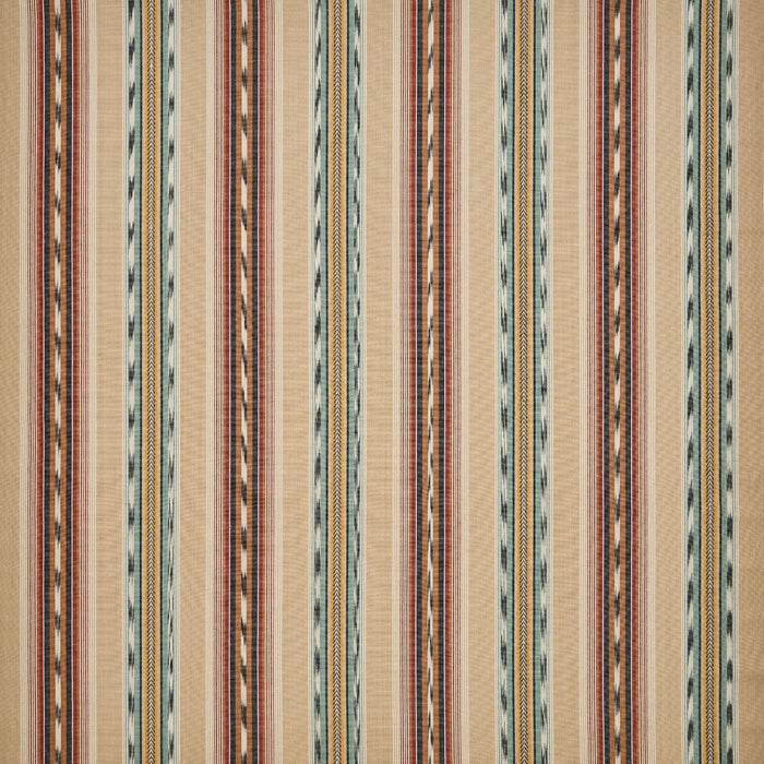 Osborne & Little Ombrone Linen / Copper / Aqua Fabric F8110-02