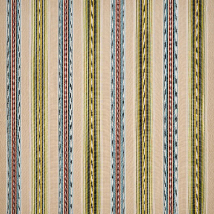 Osborne & Little Ombrone Ecru / Chartreuse / Sky Fabric F8110-04