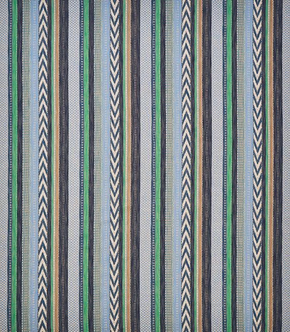 Osborne & Little Livenza Indigo / Emerald Fabric F8111-05