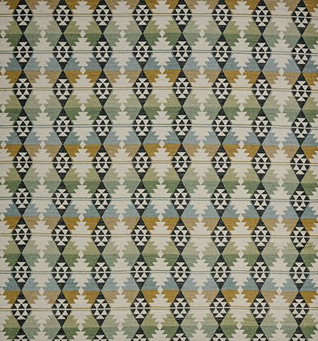 Osborne & Little Caledonia Emerald / Gold Fabric F8140-03