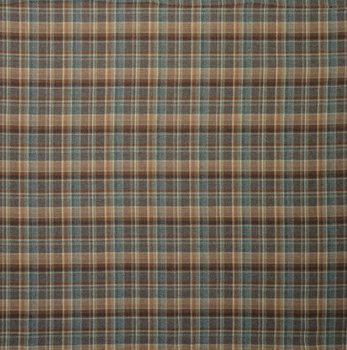 Osborne & Little Fyne Charcoal / Chestnut Fabric F8144-04