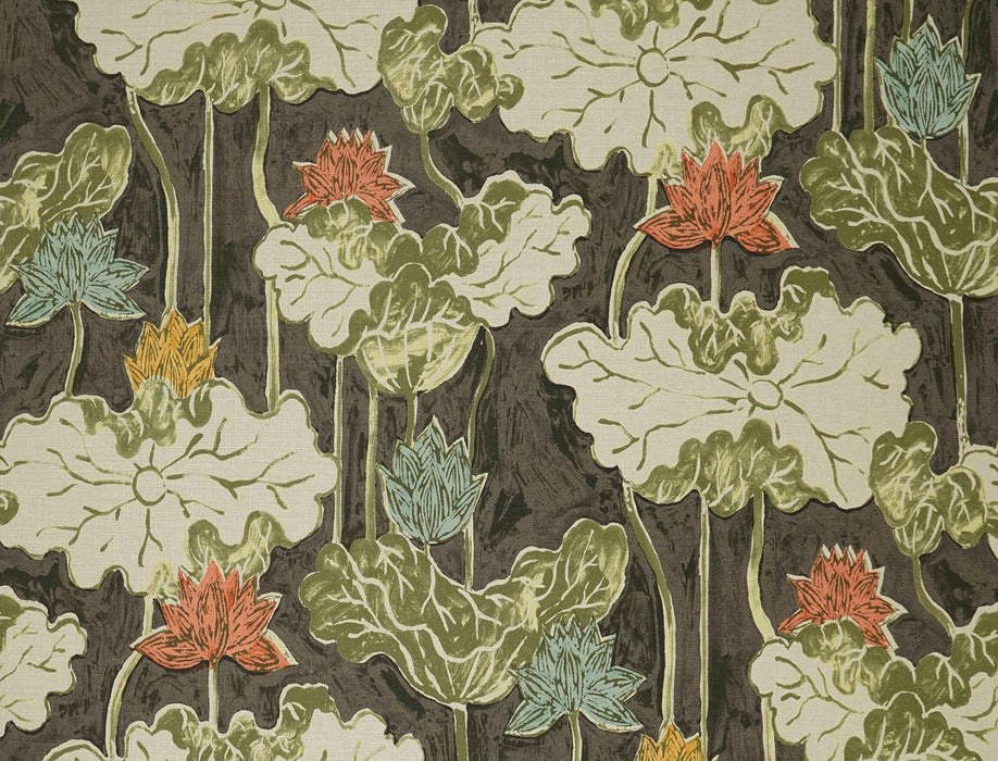 No.9 Thompson Ninfea Mania Chocolate Fabric Sample N9012313004