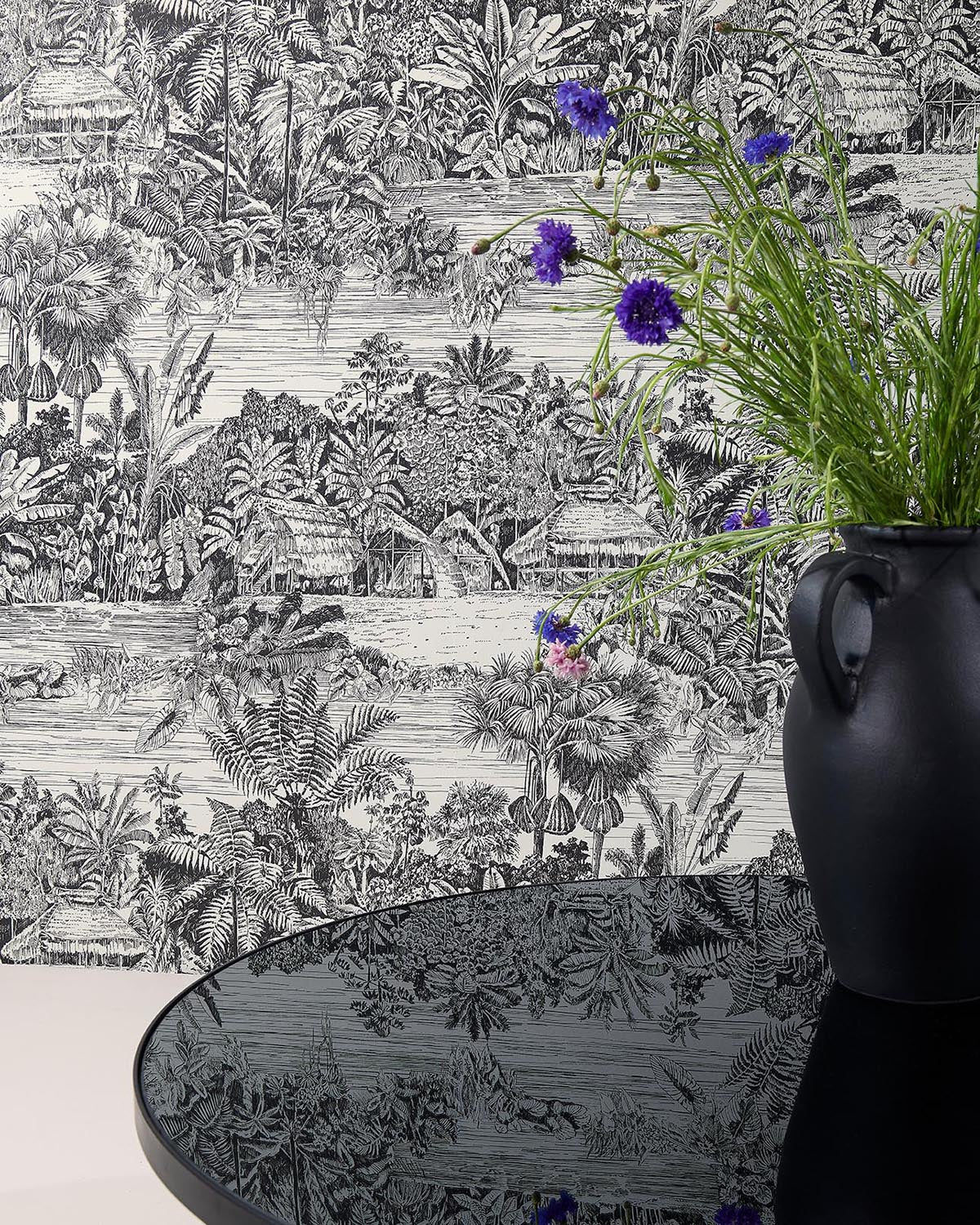 Pierre Frey Belize Fusain Wallpaper Sample FP959002