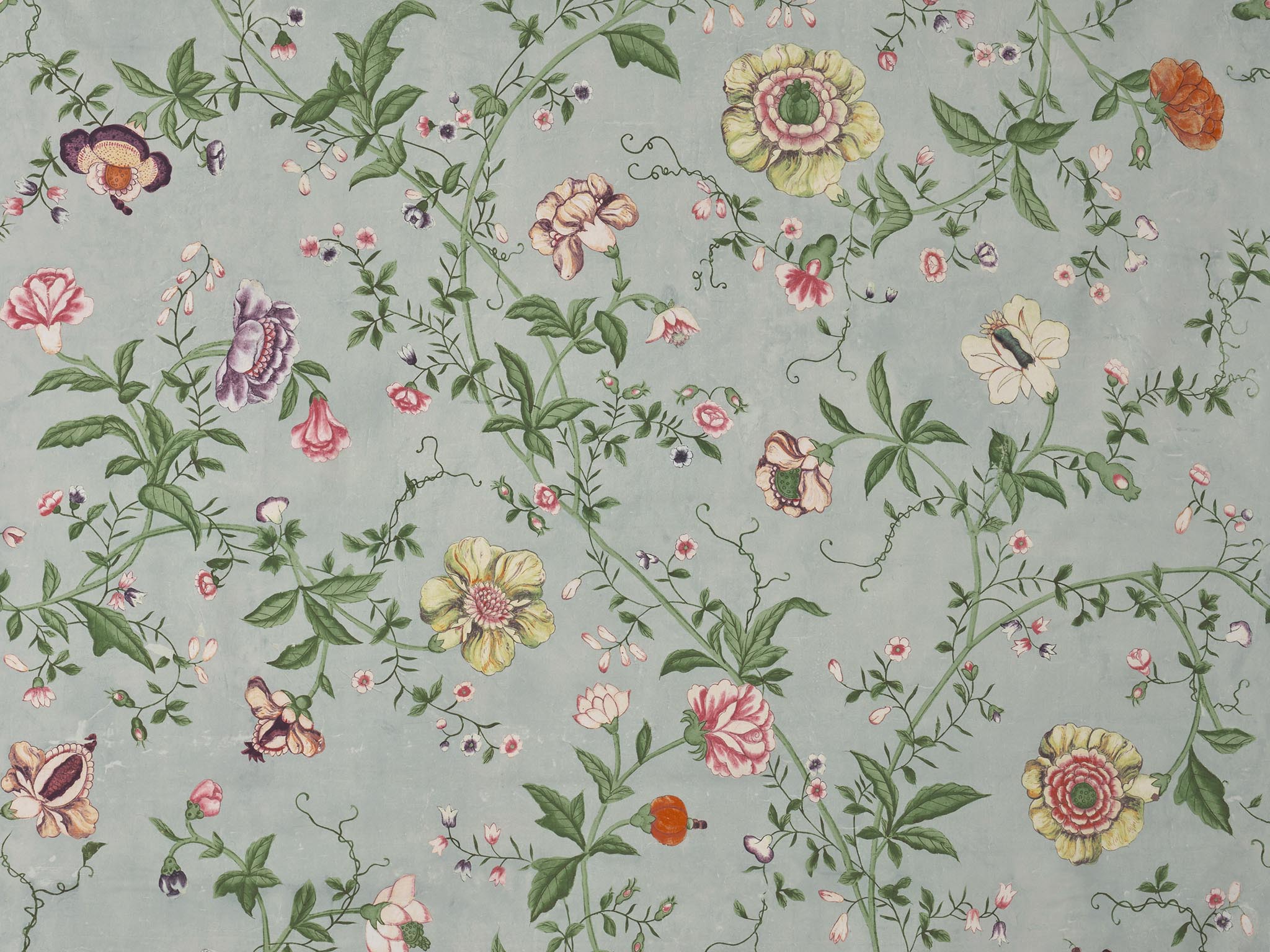 Braquenie Le Paravent Chinois Celadon Fabric Sample B7700002