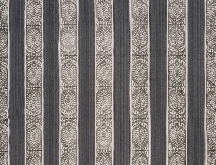 Jim Thompson Mae Ping Stripe Black Fabric Sample JT013807004