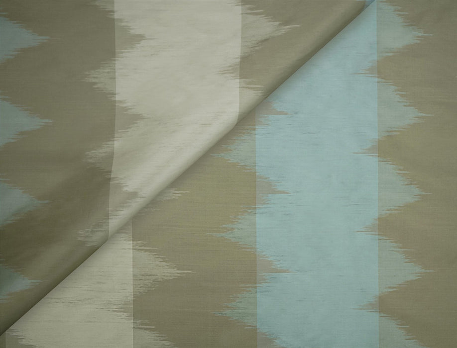 Jim Thompson Khanom Ikat Stripe Mineral Fabric Sample JT013787004