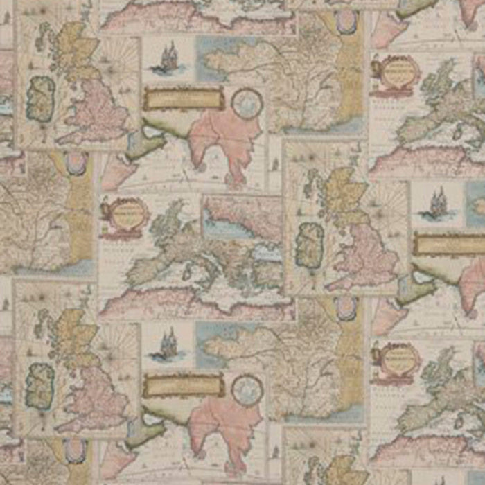 Mulberry Home Bohemian Travels Linen Multi Fabric Sample FD284.Y101.0