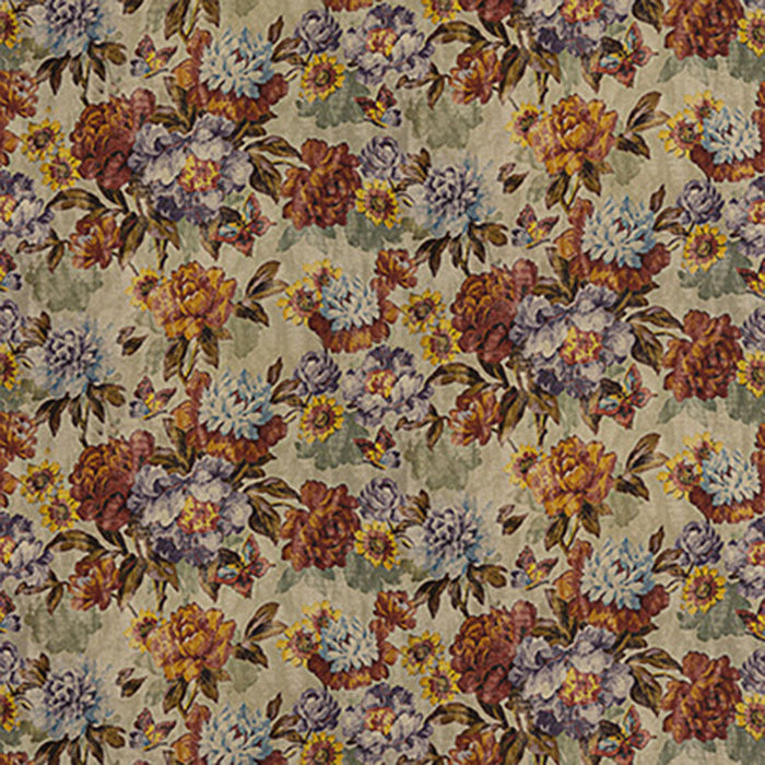Mulberry Home Botanica Red/Plum Fabric Sample FD306.V54.0