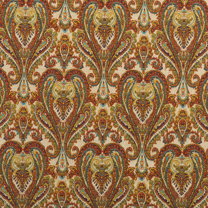 Mulberry Home Bohemian Paisley Multi Fabric Sample FD728.Y101.0
