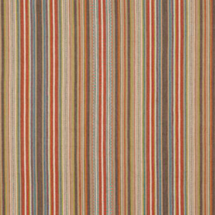 Mulberry Home Tapton Stripe Teal/Russet Fabric Sample FD735.R43.0