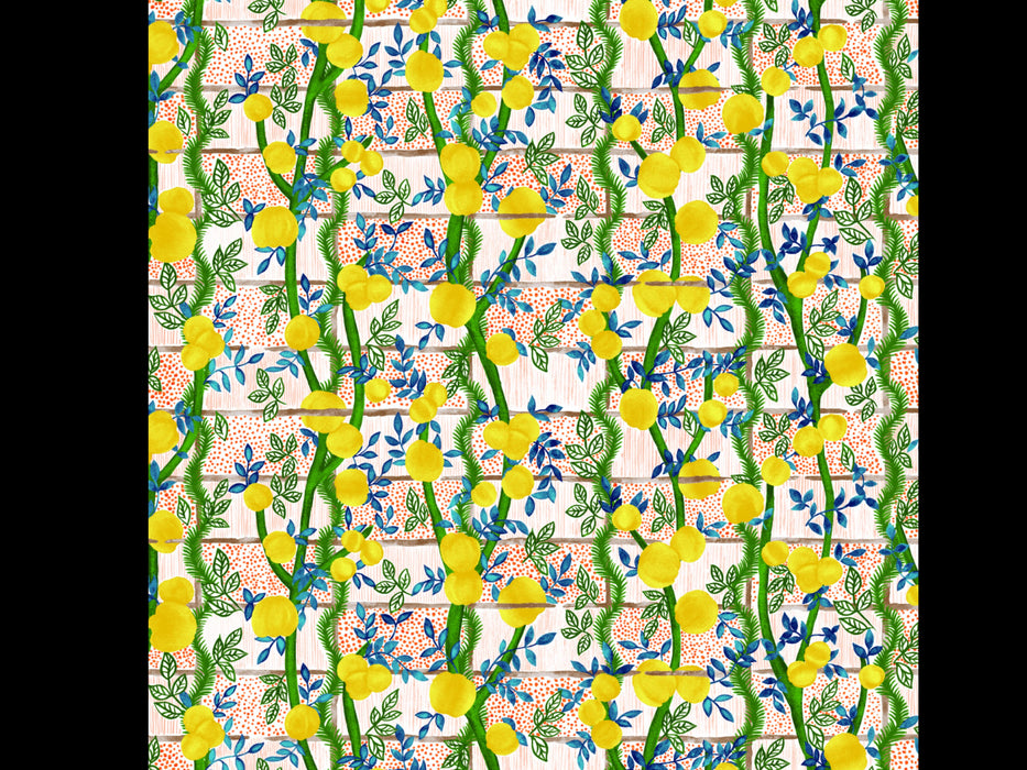 Jim Thompson Garden Party  (Non-Woven) Fruit Punch Wallpaper Sample JT021077001