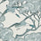 Mulberry Home Flying Ducks Aqua Wallpaper Sample FG066.R104.0