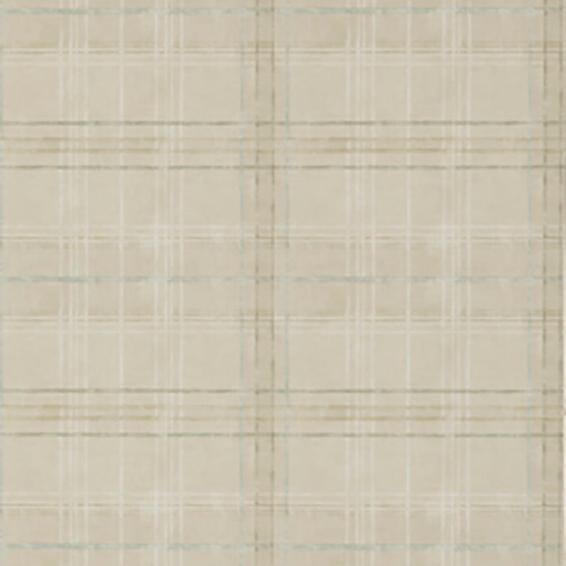 Mulberry Home Shetland Plaid Stone Wallpaper Sample FG086.K102.0