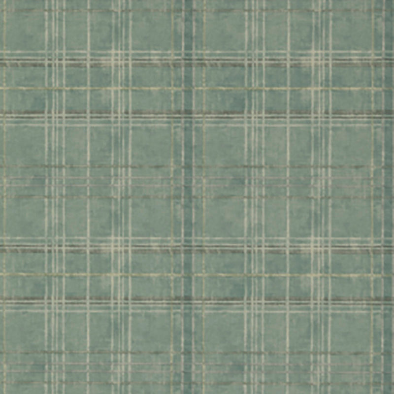 Mulberry Home Shetland Plaid Teal Wallpaper Sample FG086.R11.0