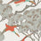 Mulberry Home Flying Ducks Coral/Clay Wallpaper Sample FG090.J87.0