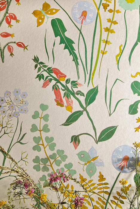 Pierre Frey Pre D'Ete Nacre Glacier Wallpaper FP222001