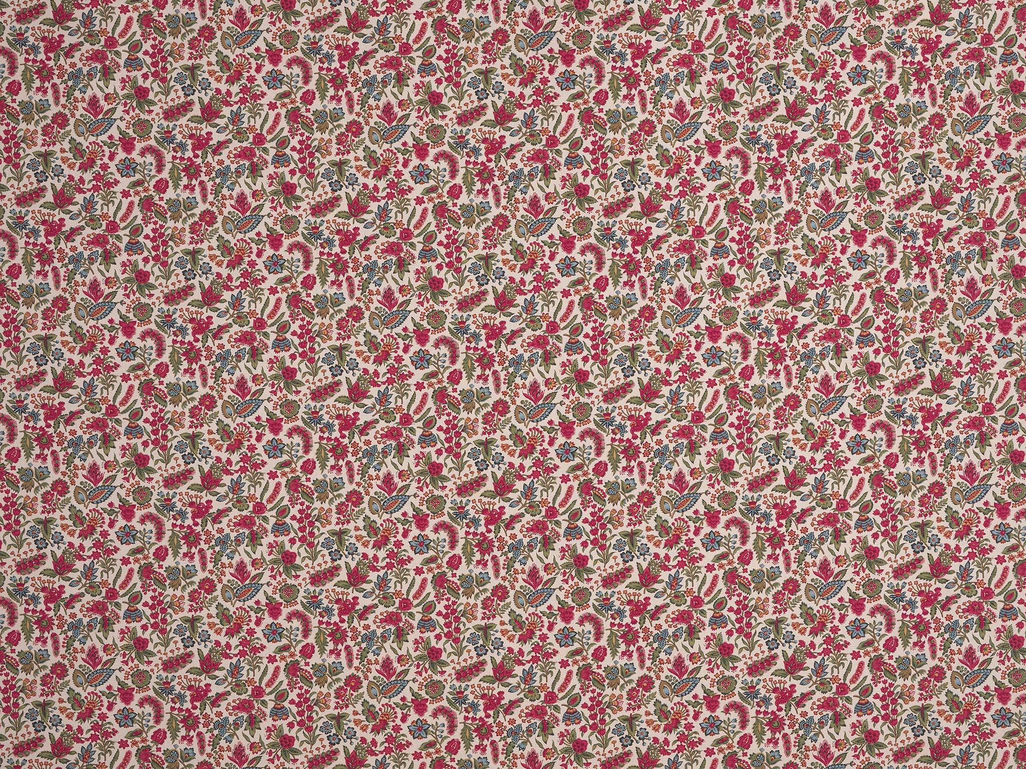 Braquenie Petit Jouy Framboise Fabric Sample B7687002