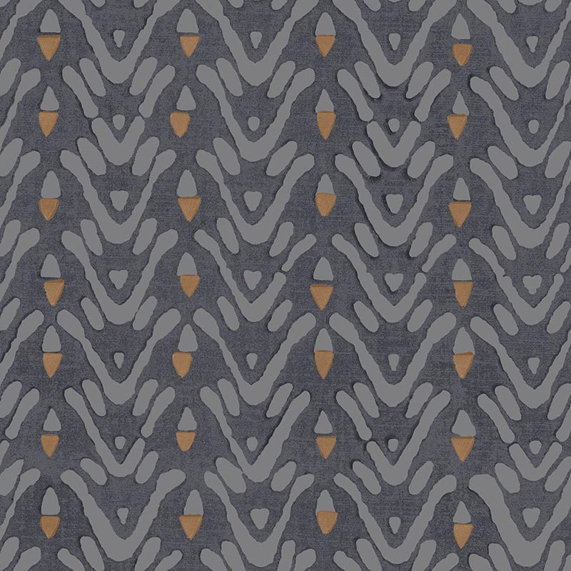 Galbraith & Paul Bell Flower Carbon Wallpaper Sample