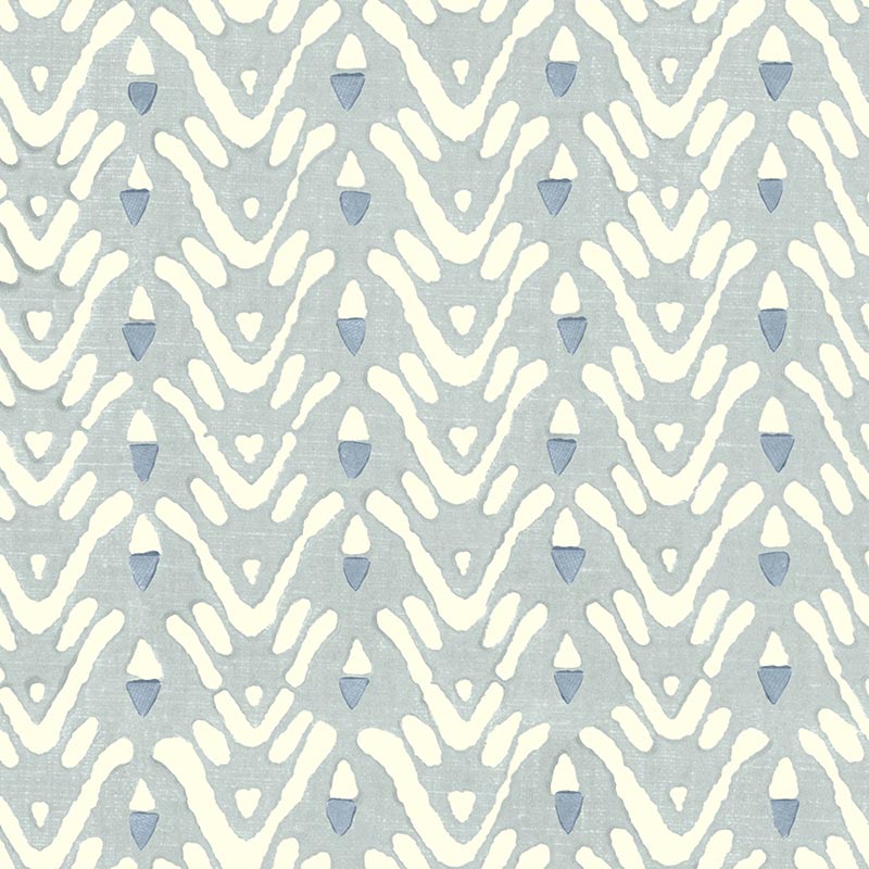 Galbraith & Paul Bell Flower Dolphin Wallpaper Sample
