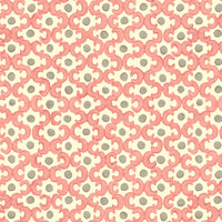 Galbraith & Paul Lattice Rhubarb/ Fawn Wallpaper