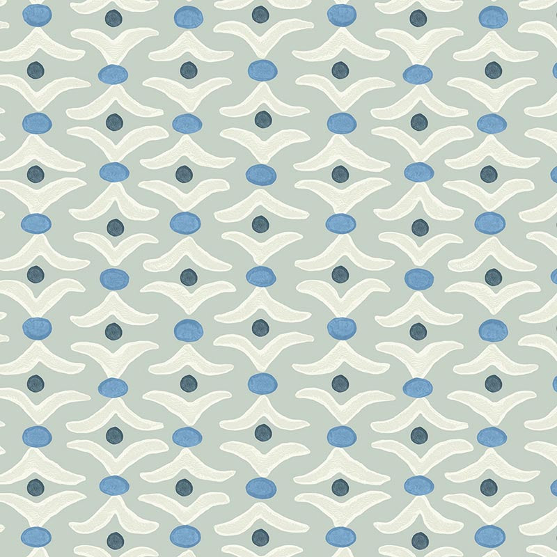 Galbraith & Paul Tusk Light Robin''s Egg Wallpaper Sample