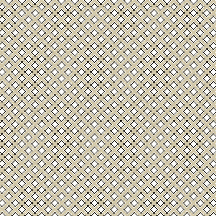 Gaston Y Daniela Trellis Beige/Negro Fabric Sample GDT5527.003.0