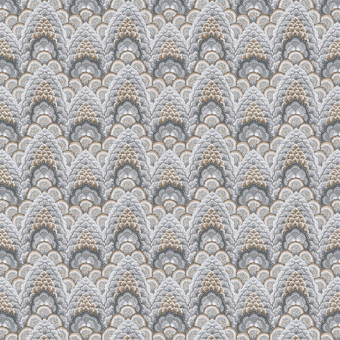 Gaston Y Daniela Ganges Tabaco/Gris Fabric Sample GDT5543.005.0