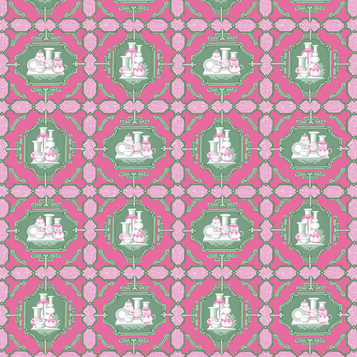 Gaston Y Daniela Porcelanas Rosa/Verde Fabric Sample GDT5544.001.0