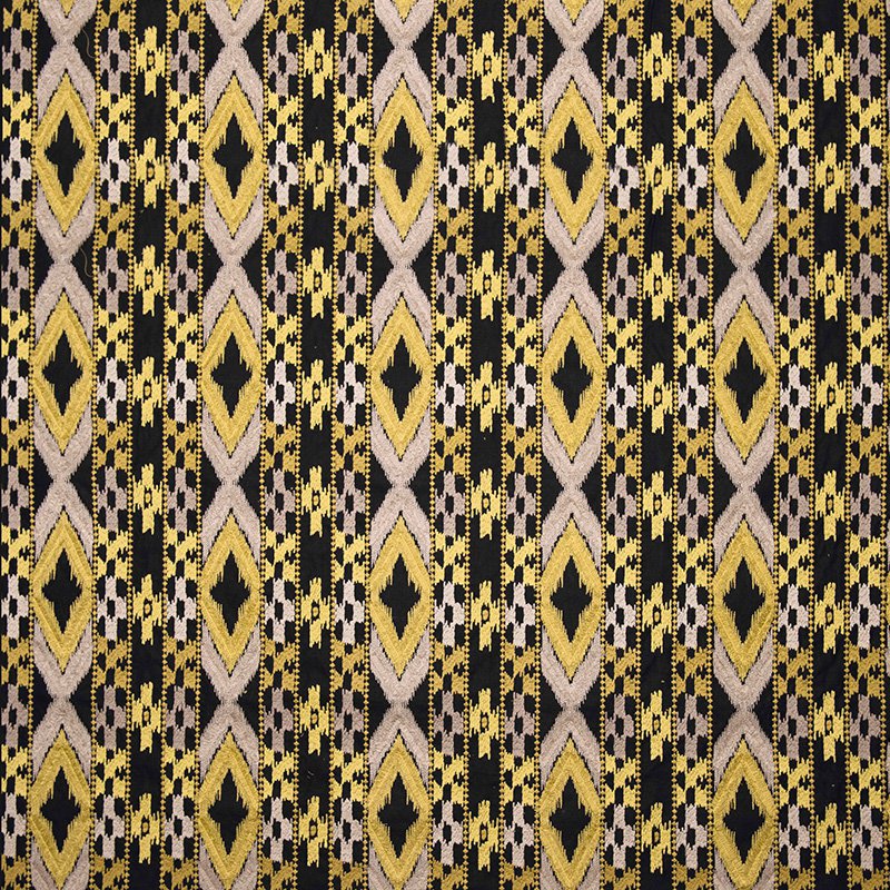 Gaston Y Daniela Queen Blk/Amarillo Fabric Sample GDT5403.4.0