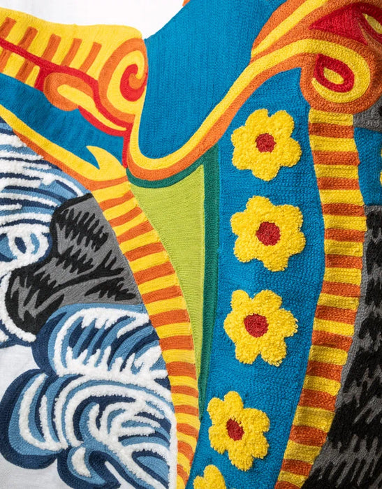 Pierre Frey L'Autruche Du Carrousel Multicolore Fabric Sample F4070001